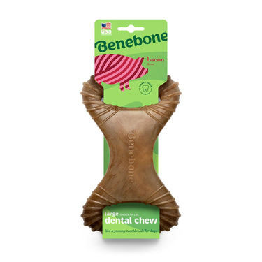 Benebone Dental Dog Chew Toy – Bacon - Large